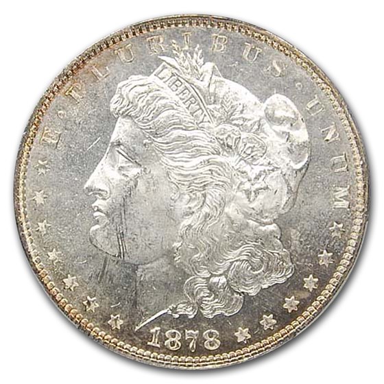 1878 Morgan Dollar 7 TF Rev of 78 MS-62 PL PCGS 1878 Morgan Dollar 7 TF Rev of 78 MS-62 PL PCGS