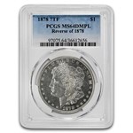 1878 Morgan Dollar 7 TF Rev of 78 MS-64 PCGS (DMPL)