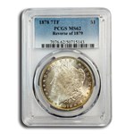 1878 Morgan Dollar 7 TF Rev of 79 MS-62 PCGS