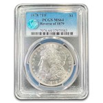 1878 Morgan Dollar 7 TF Rev of 79 MS-64 PCGS