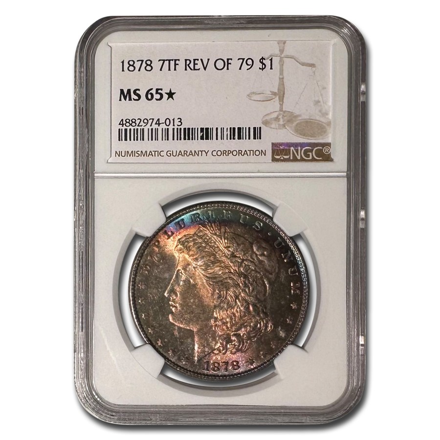 Buy 1878 Morgan Dollar 7 TF Rev of 79 MS-65* NGC | APMEX