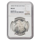 1878 Morgan Dollar 7 TF Rev of 79 MS-65 NGC
