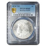 1878 Morgan Dollar 7 TF Rev of 79 MS-65 PCGS