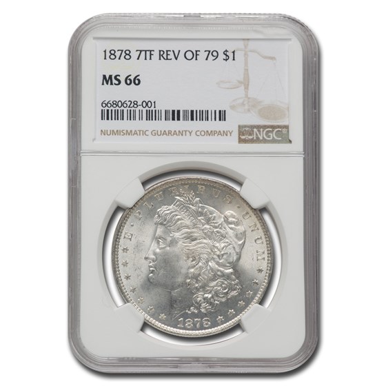 1878 Morgan Dollar 7 TF Rev of 79 MS-66 NGC 1878 Morgan Dollar 7 TF Rev of 79 MS-66 NGC