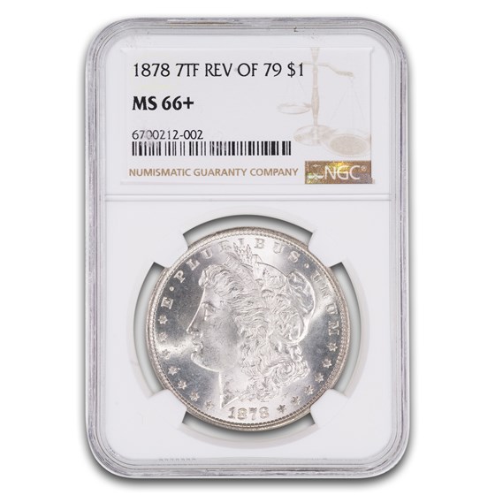 1878 Morgan Dollar 7 TF Rev of 79 MS-66+ NGC