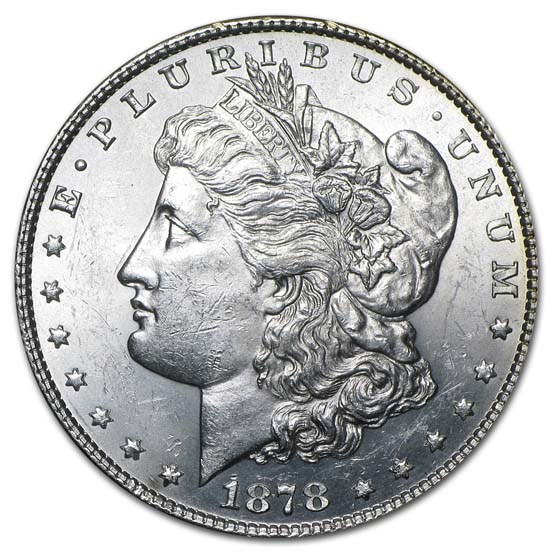 1878 Morgan Dollar 8 Tailfeathers BU 1878 Morgan Dollar 8 Tailfeathers BU