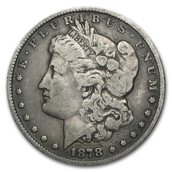 1878 Morgan Dollar 8 Tailfeathers Fine 1878 Morgan Dollar 8 Tailfeathers Fine