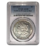 1878 Morgan Dollar 8 TF AU-50 PCGS (Vam-14.15 Lines in Hair)