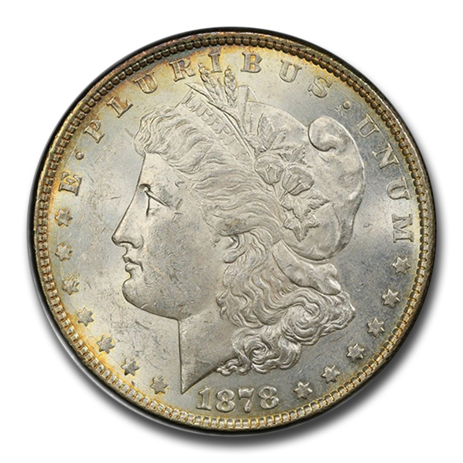 1878 Morgan Dollar 8 TF AU-58 PCGS