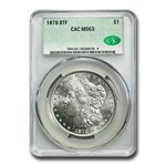 1878 Morgan Dollar 8 TF MS-63 CACG
