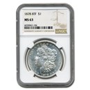 1878 Morgan Dollar 8 TF MS-63 NGC