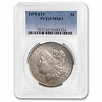 1878 Morgan Dollar 8 TF MS-63 PCGS