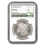 1878 Morgan Dollar 8 TF MS-64 NGC (Green Label)