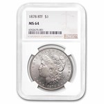 1878 Morgan Dollar 8 TF MS-64 NGC