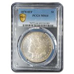 1878 Morgan Dollar 8 TF MS-64 PCGS