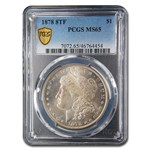 1878 Morgan Dollar 8 TF MS-65 PCGS