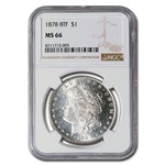 1878 Morgan Dollar 8 TF MS-66 NGC
