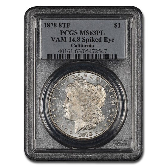 1878 Morgan Dollar MS-63 PCGS (PL, VAM 14.8 Spiked Eye) 1878 Morgan Dollar MS-63 PCGS (PL, VAM 14.8 Spiked Eye)