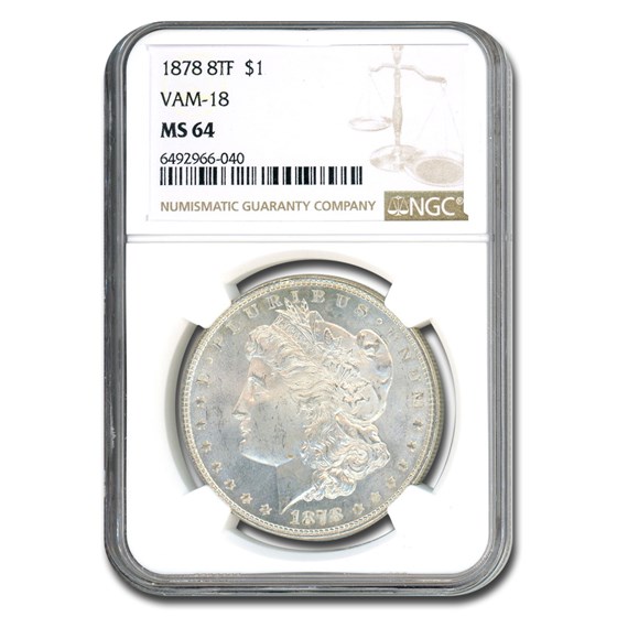 1878 Morgan Dollar MS-64 NGC (VAM-18) 1878 Morgan Dollar MS-64 NGC (VAM-18)