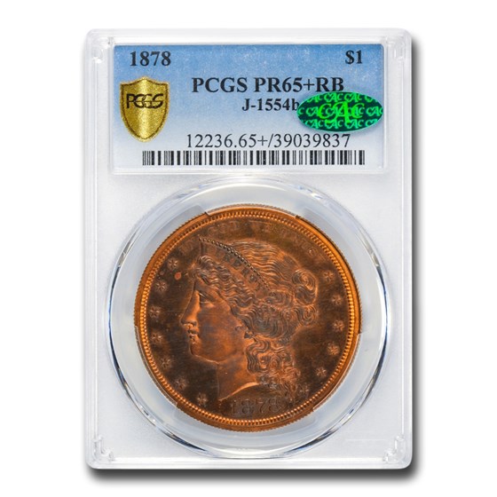 1878 Pattern Dollar PR-65+ PCGS CAC (Red/Brown, J-1554b) 1878 Pattern Dollar PR-65+ PCGS CAC (Red/Brown, J-1554b)