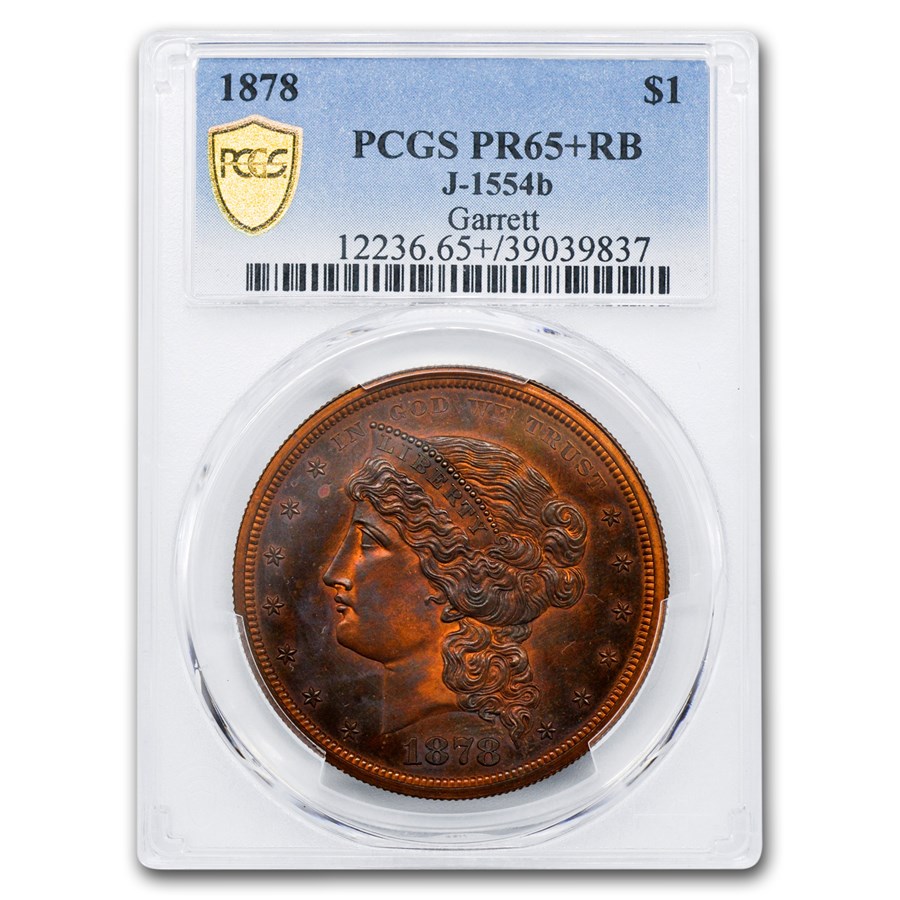 1878 Pattern Dollar PR-65+ PCGS (Red/Brown, J-1554b)