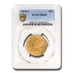 1878-S $10 Liberty Gold Eagle MS-61 PCGS