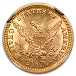 1878-S $2.50 Liberty Gold Quarter Eagle MS-62 NGC