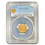 1878-S $2.50 Liberty Gold Quarter Eagle MS-63 PCGS