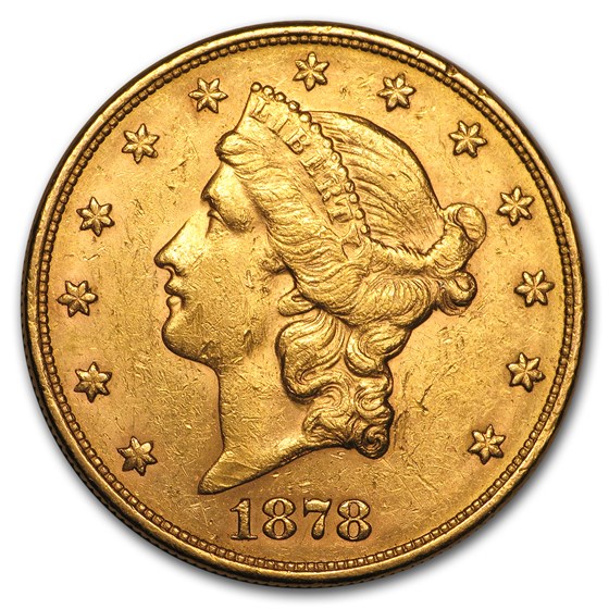 1878-S $20 Liberty Gold Double Eagle AU 1878-S $20 Liberty Gold Double Eagle AU