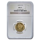 1878-S $5 Liberty Gold Half Eagle MS-63 NGC