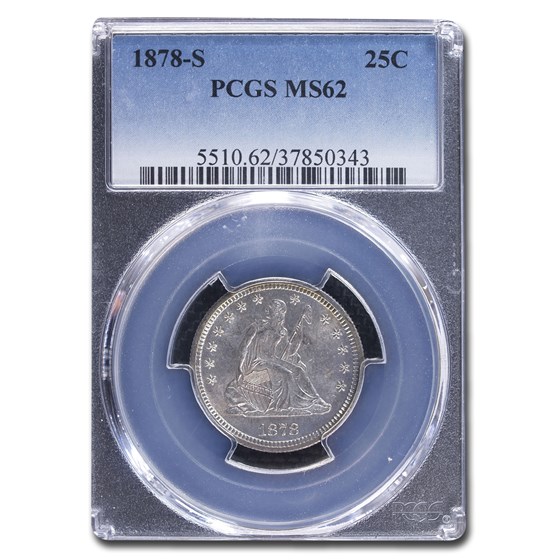 1878-S Liberty Seated Quarter MS-62 PCGS 1878-S Liberty Seated Quarter MS-62 PCGS