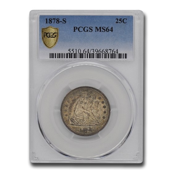 1878-S Liberty Seated Quarter MS-64 PCGS 1878-S Liberty Seated Quarter MS-64 PCGS