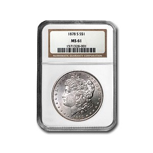 1878-S Morgan Dollar MS-61 NGC 1878-S Morgan Dollar MS-61 NGC
