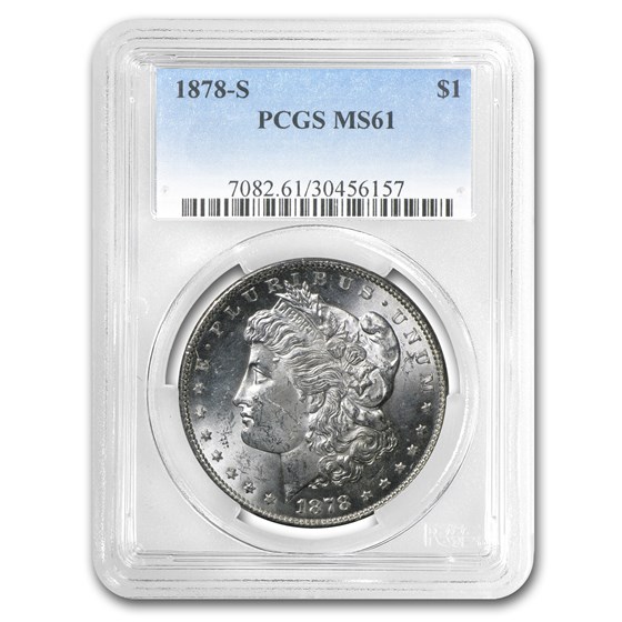 1878-S Morgan Dollar MS-61 PCGS 1878-S Morgan Dollar MS-61 PCGS