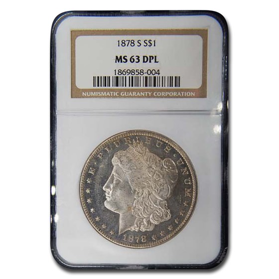1878-S Morgan Dollar MS-63 NGC (DPL)