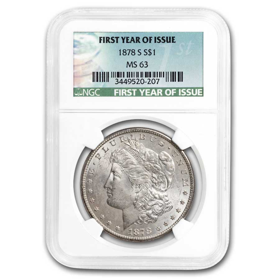 1878-S Morgan Dollar MS-63 NGC (First Year of Issue)
