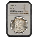 1878-S Morgan Dollar MS-63 NGC (Toned)