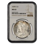 1878-S Morgan Dollar MS-63 NGC (Toned)