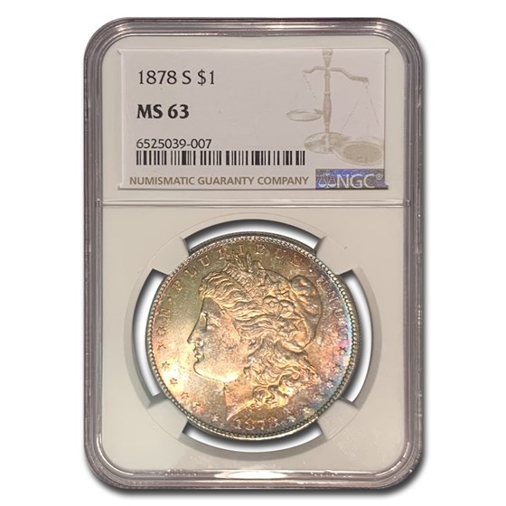 1878-S Morgan Dollar MS-63 NGC (Toned)