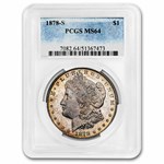 1878-S Morgan Dollar MS-64 PCGS (Toned)