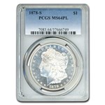 1878-S Morgan Dollar MS-64 PL Proof Like PCGS