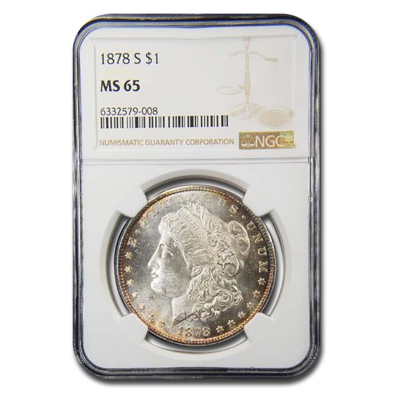 1878-S Morgan Dollar MS-65 NGC (Toned) 1878-S Morgan Dollar MS-65 NGC (Toned)