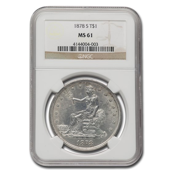 1878-S Trade Dollar MS-61 NGC 1878-S Trade Dollar MS-61 NGC
