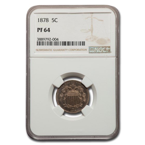 1878 Shield Nickel PF-64 NGC 1878 Shield Nickel PF-64 NGC