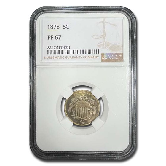 1878 Shield Nickel PF-67 NGC 1878 Shield Nickel PF-67 NGC