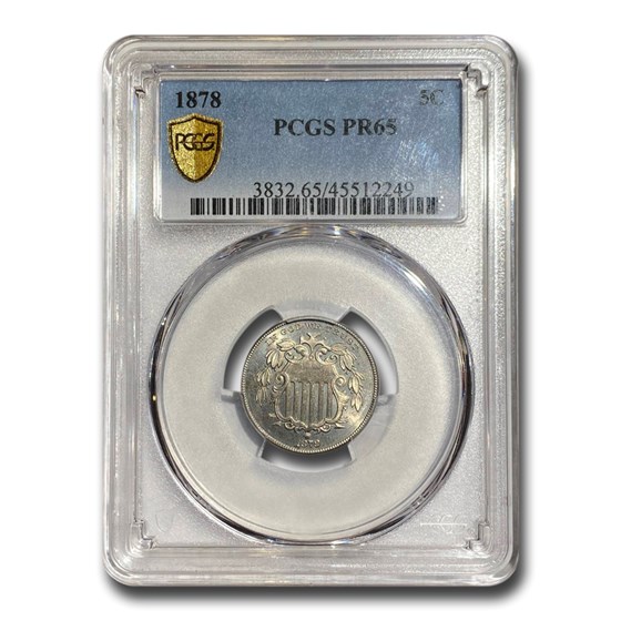 1878 Shield Nickel PR-65 PCGS 1878 Shield Nickel PR-65 PCGS