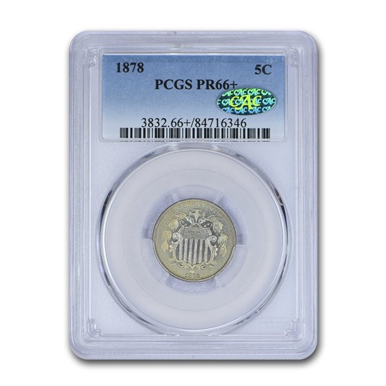 1878 Shield Nickel PR-66+ PCGS CAC 1878 Shield Nickel PR-66+ PCGS CAC