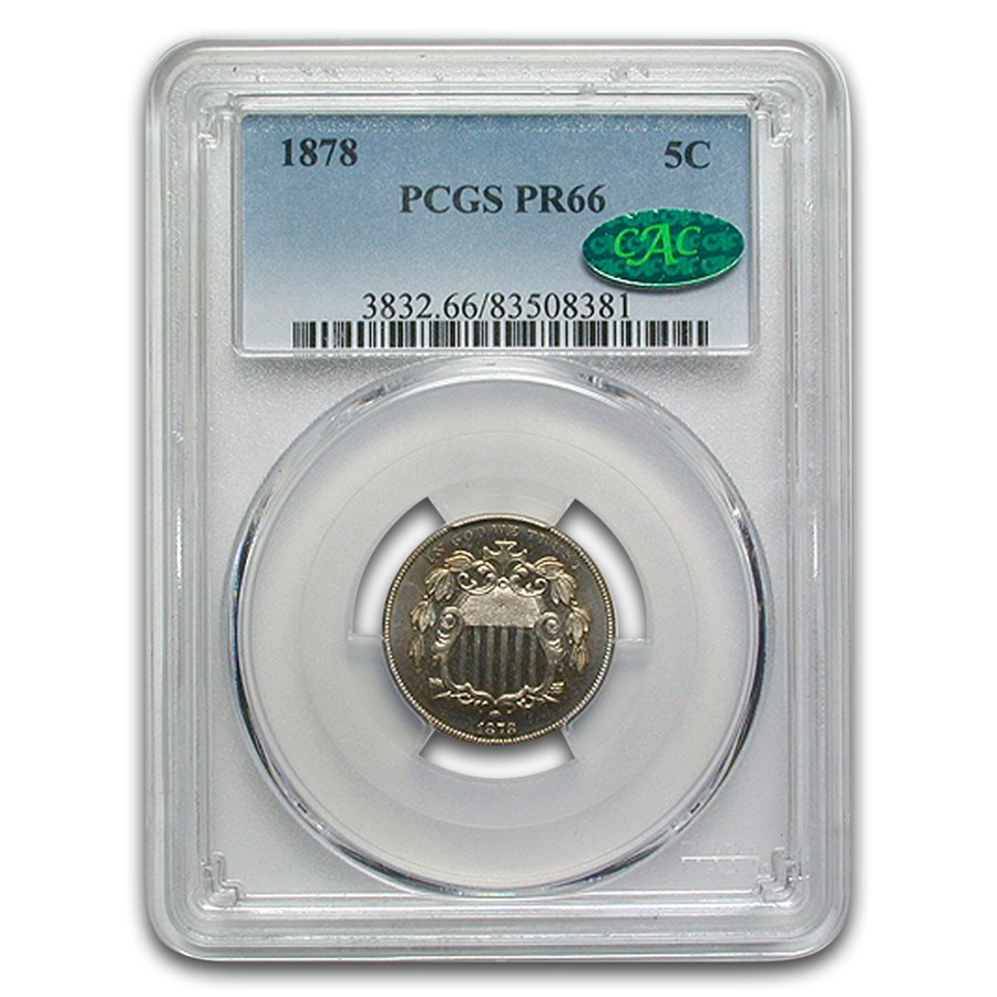 1878 Shield Nickel PR-66 PCGS CAC