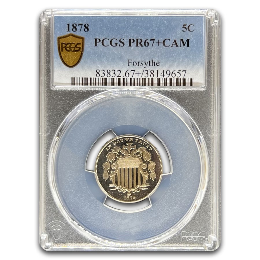 1878 Shield Nickel PR-67+ Cameo PCGS