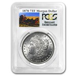 1878 Stage Coach Silver Dollar 7 TF Rev of 79 BU PCGS